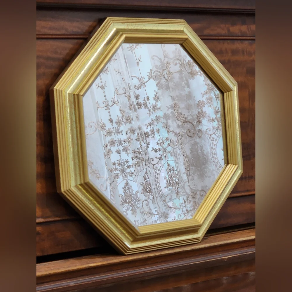 Octagonal Gold Framed Mirror